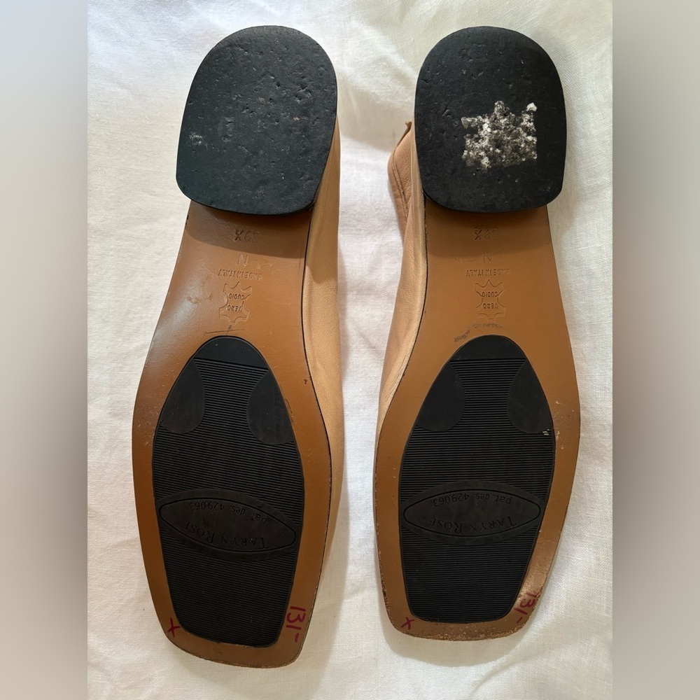 Taryn Rose Women's Camel Leather Flats. Made in Italy size 39.5 - Picture 8 of 9